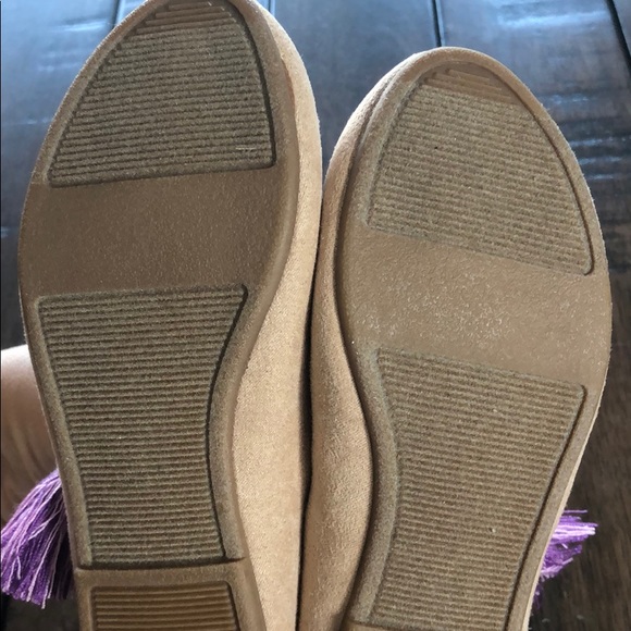 Old Navy Suede Ballet Flats with Purple Tassel - Picture 6 of 6